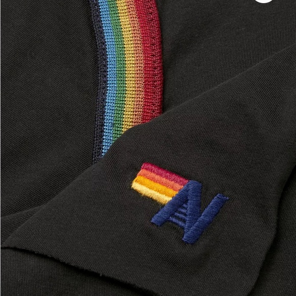 🌈 Aviator Nation Rainbow Shoulder Band Tee - Picture 6 of 10